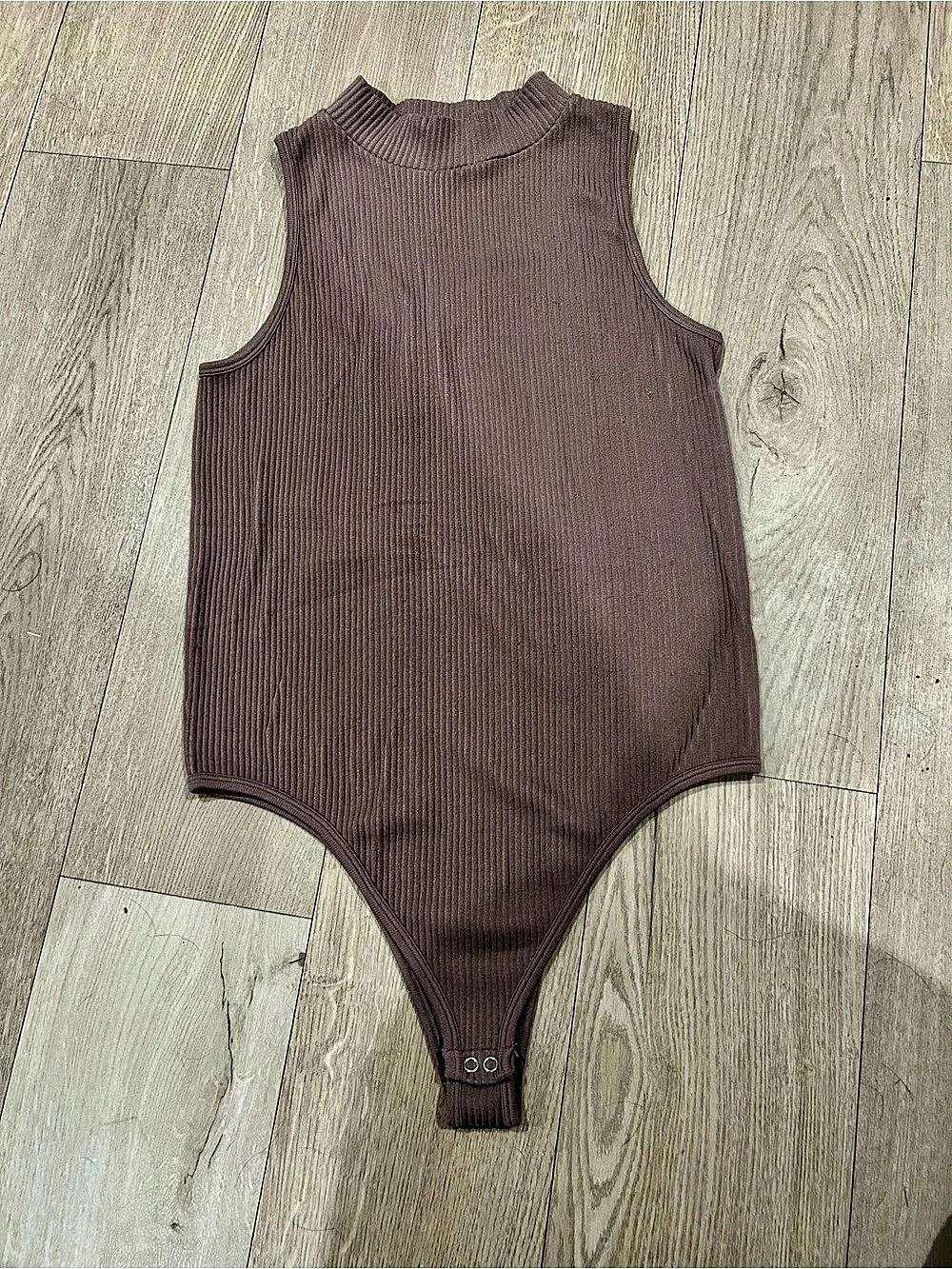 Gypsy + Jade Ribbed Bodysuit in Brown L/XL Like New